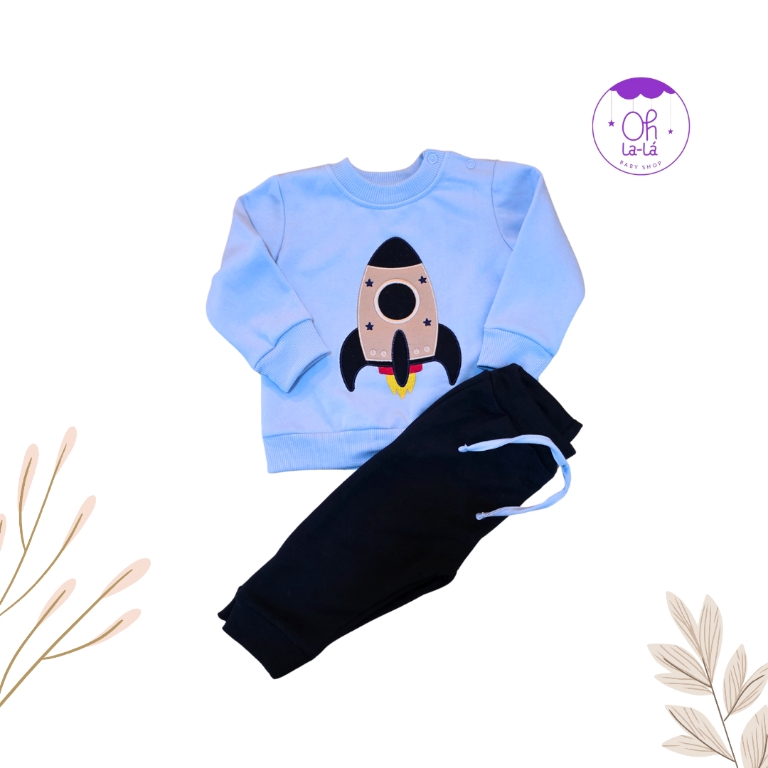 Conjunto Deportivo Bebé/Niño Cohete | Listo para la Aventura (¡12 a 48 meses!)