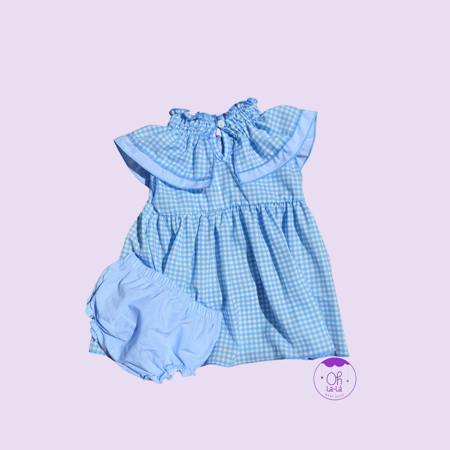 Jesusito Vichy celeste con braguita