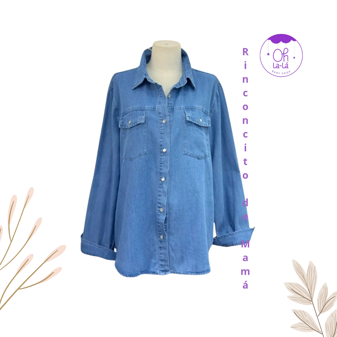 Camisa Vaquera Básica Oversize | Talla Única