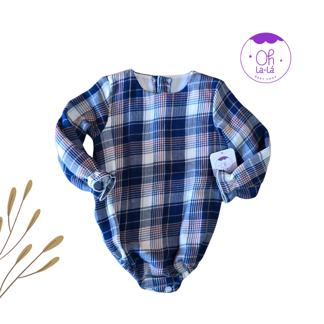 Pelele Bebé Cuadros Escoceses Versátil