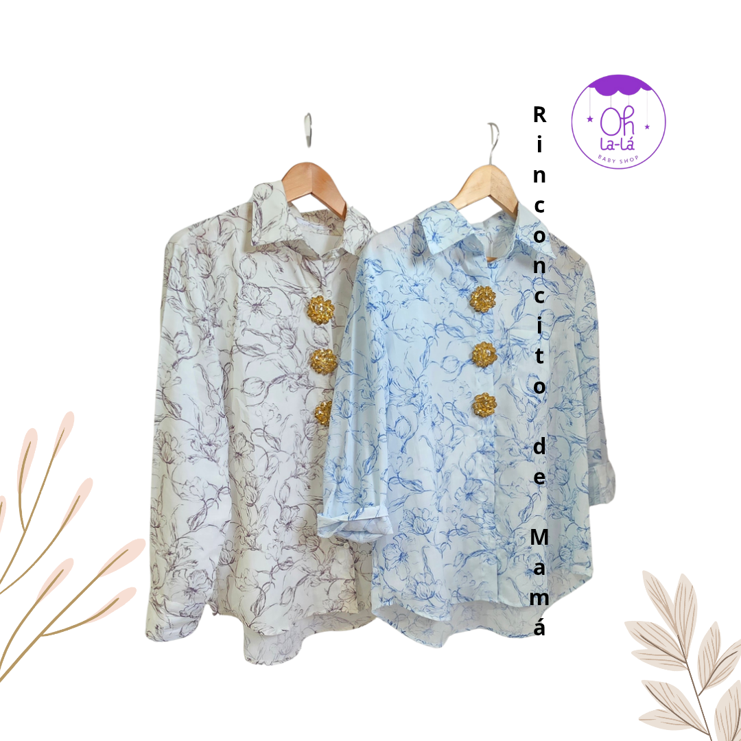 Blusa Estampada Oversize con Botones | Rinconcito de Mamá