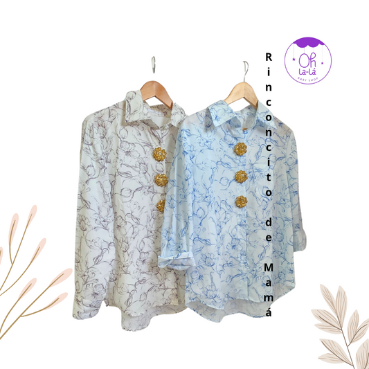 Blusa Estampada Oversize con Botones | Rinconcito de Mamá