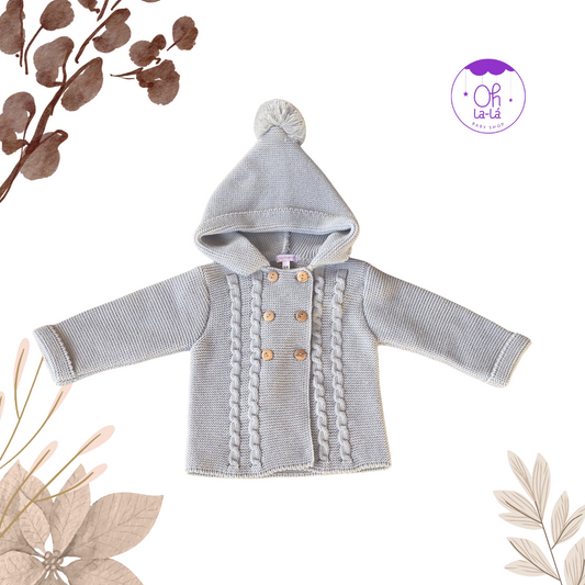 Trenca de lana con capucha Tony Bambino